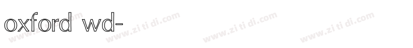 oxford wd字体转换